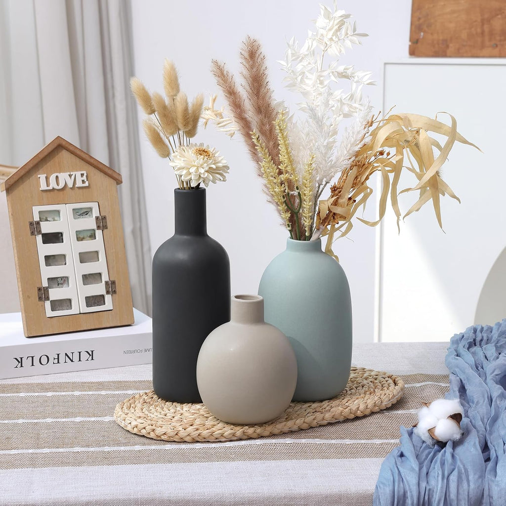Neutral Ceramic Vase Set